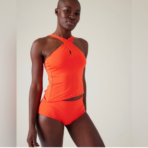 NWOT-Athleta Vermillion Crossed Tankini S - Picture 4 of 7